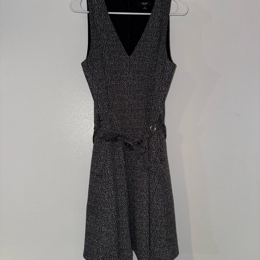Simply Vera Vera Wang Textured Black and Gray Mini Dress